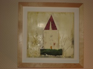 Kleine Kapelle   25 x 25 cm  Mischtechnik auf Papier
